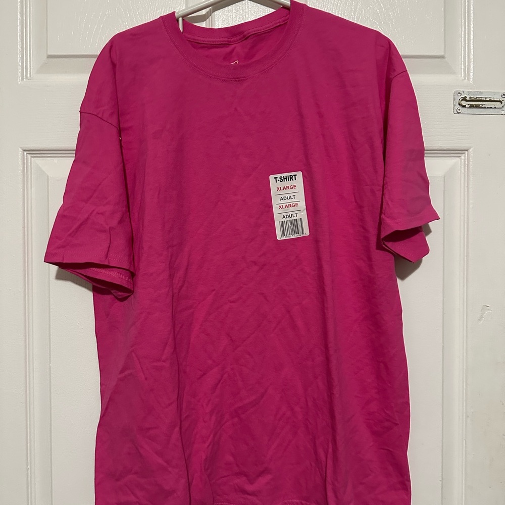 Hanes Vibrant Pink Short Sleeve Tee